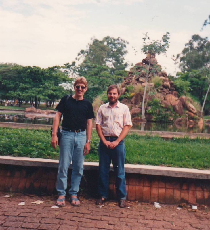 А.О.Иванов и А.А.Тужилин в ун-те г.Кампинас (UNICAMP), Бразилия, в 1994 году.