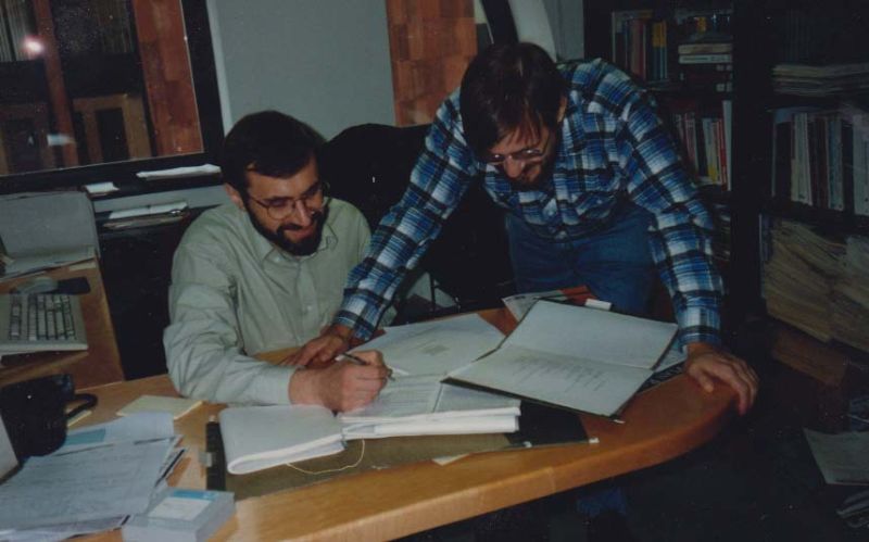 Александр С.Тужилин и Алексей А.Тужилин в NYU, Нью-Йорк, США.